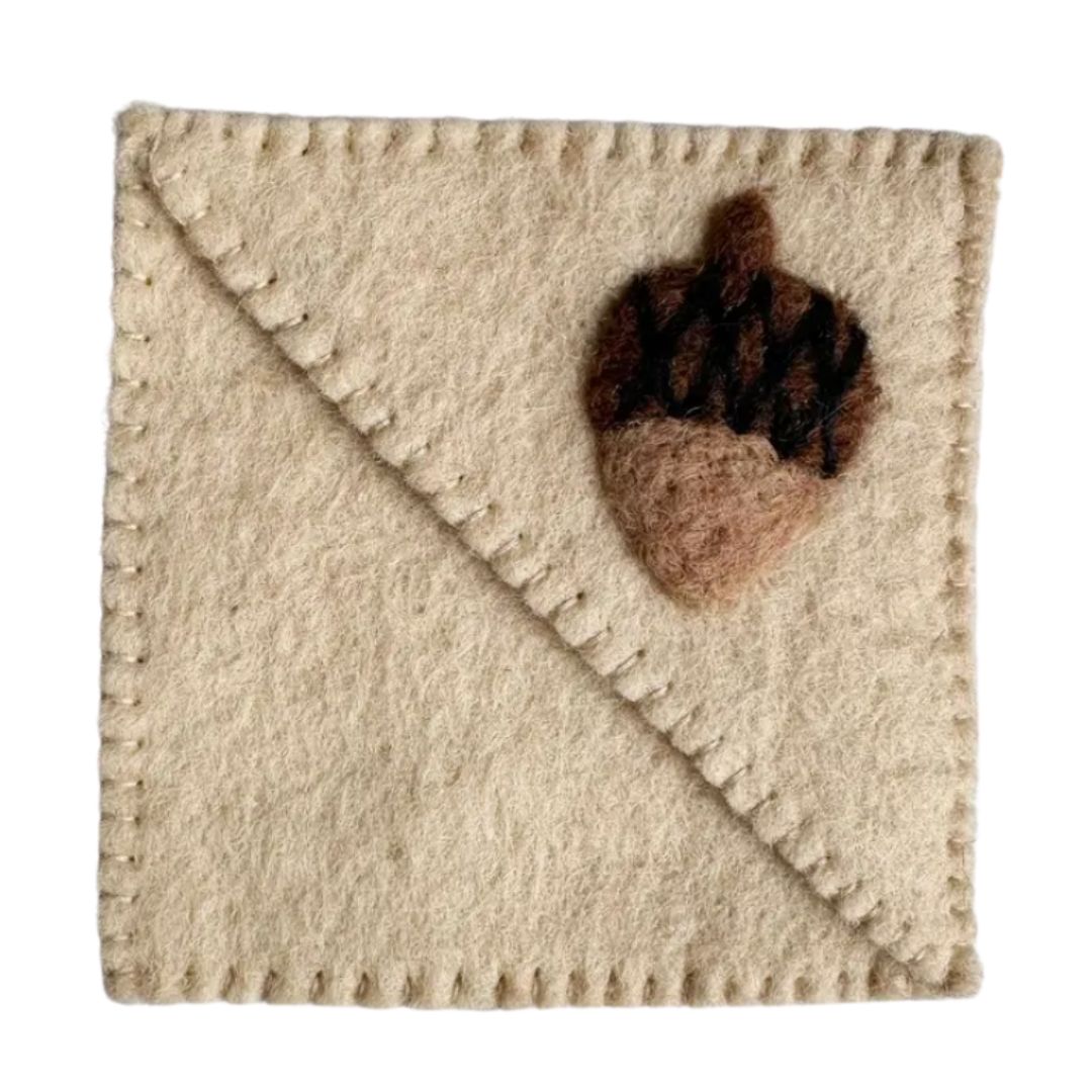 Felted Acorn Bookmark