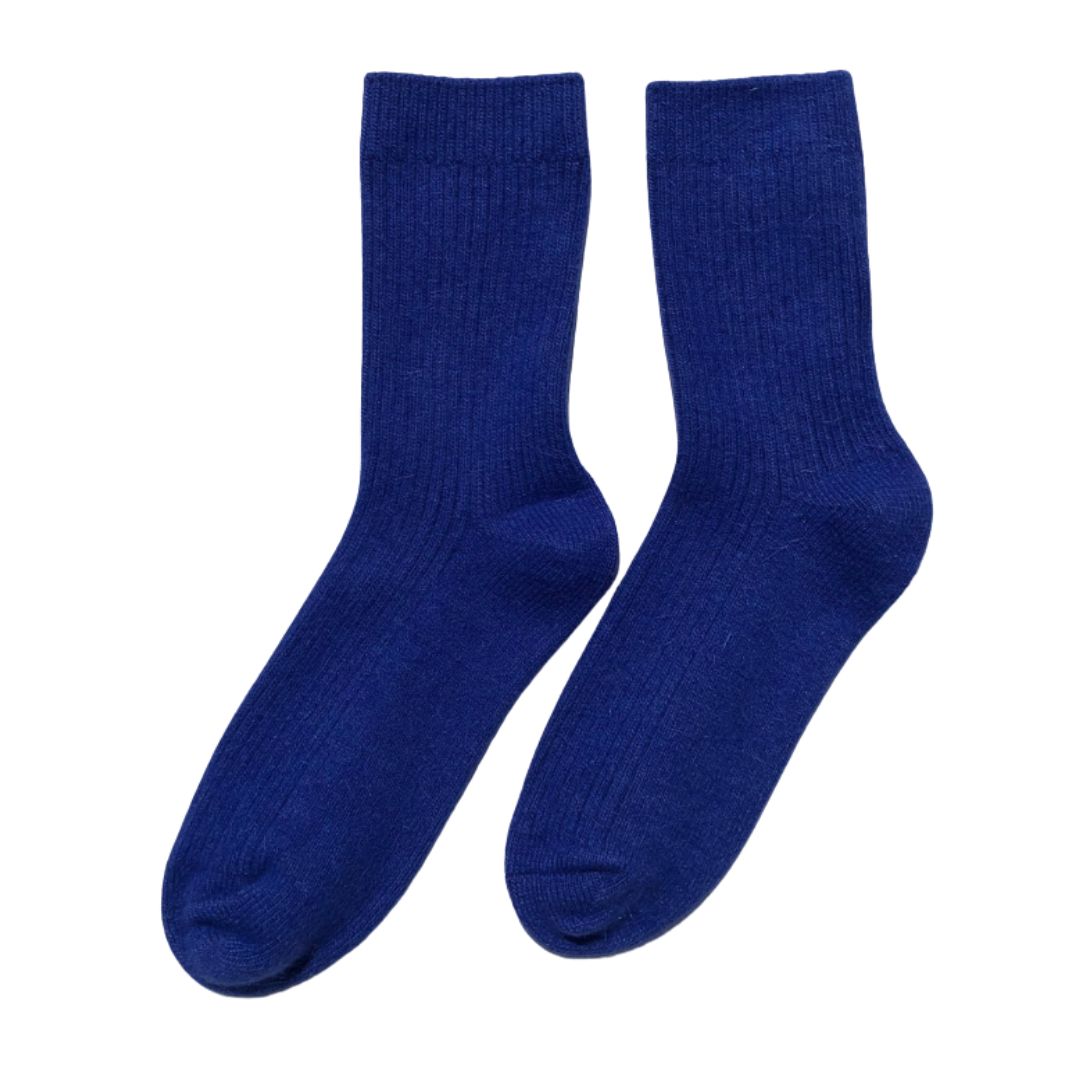 Angora Wool Socks - Blue