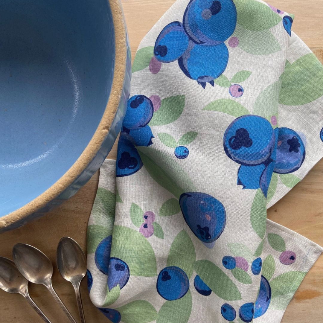 Blueberry - Linen Kitchen Towel