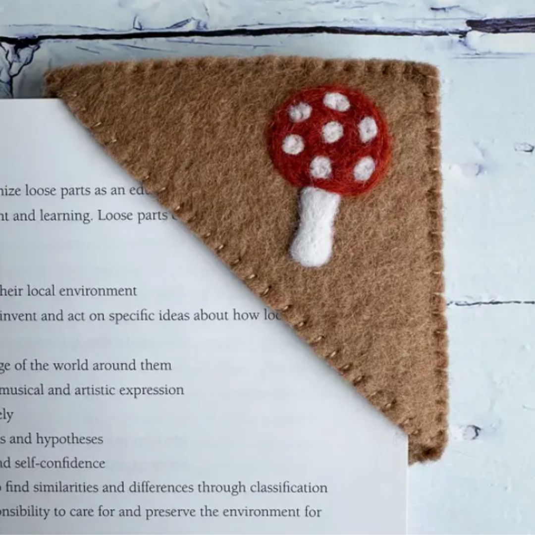 Felted Mushroom Bookmark