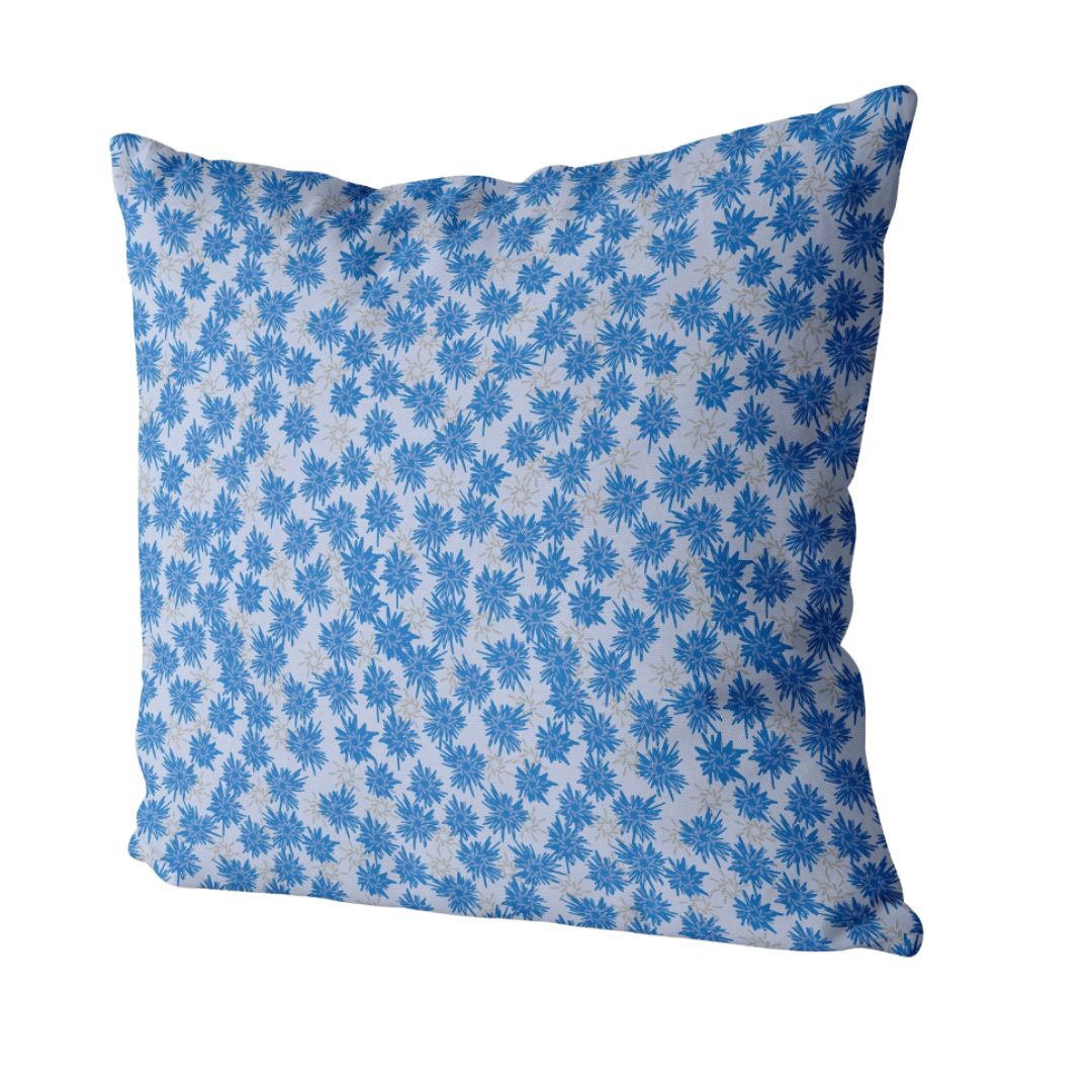 Rukki Fields Cornflower Throw Pillow Cover - 100% Linen