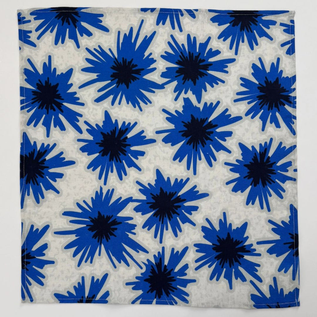 Mighty Blue Rukki / Cornflower Napkin Set in 100% Linen