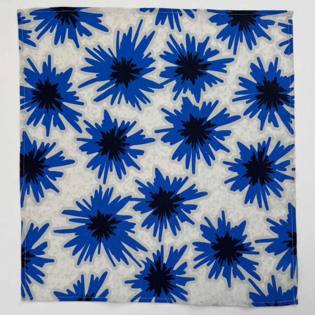 Mighty Blue Rukki / Cornflower Napkin Set in 100% Linen