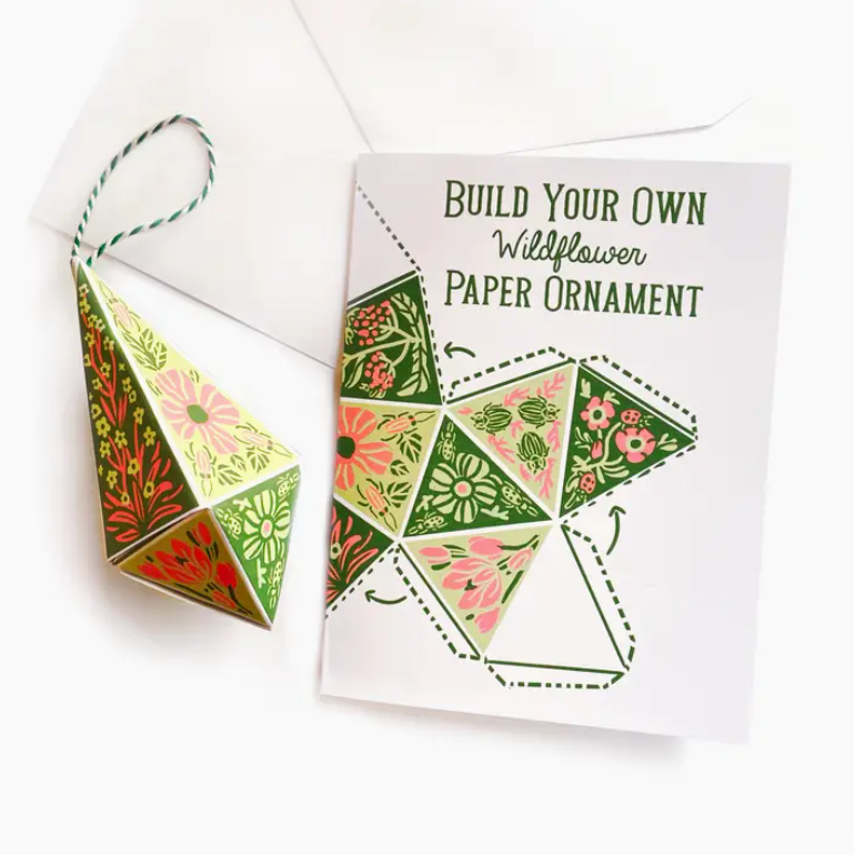 Build Your Own Wildflower Paper Ornament Card