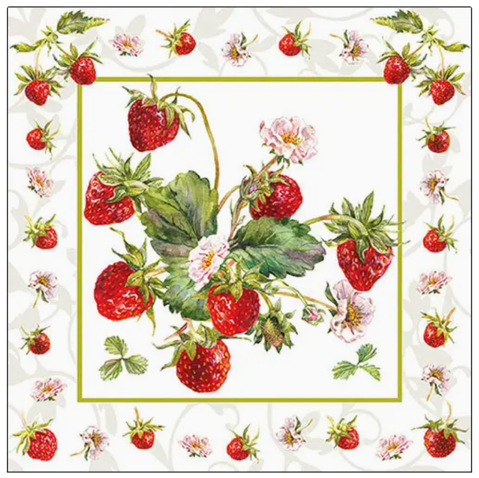 Fresh Strawberry Large Napkin Pack