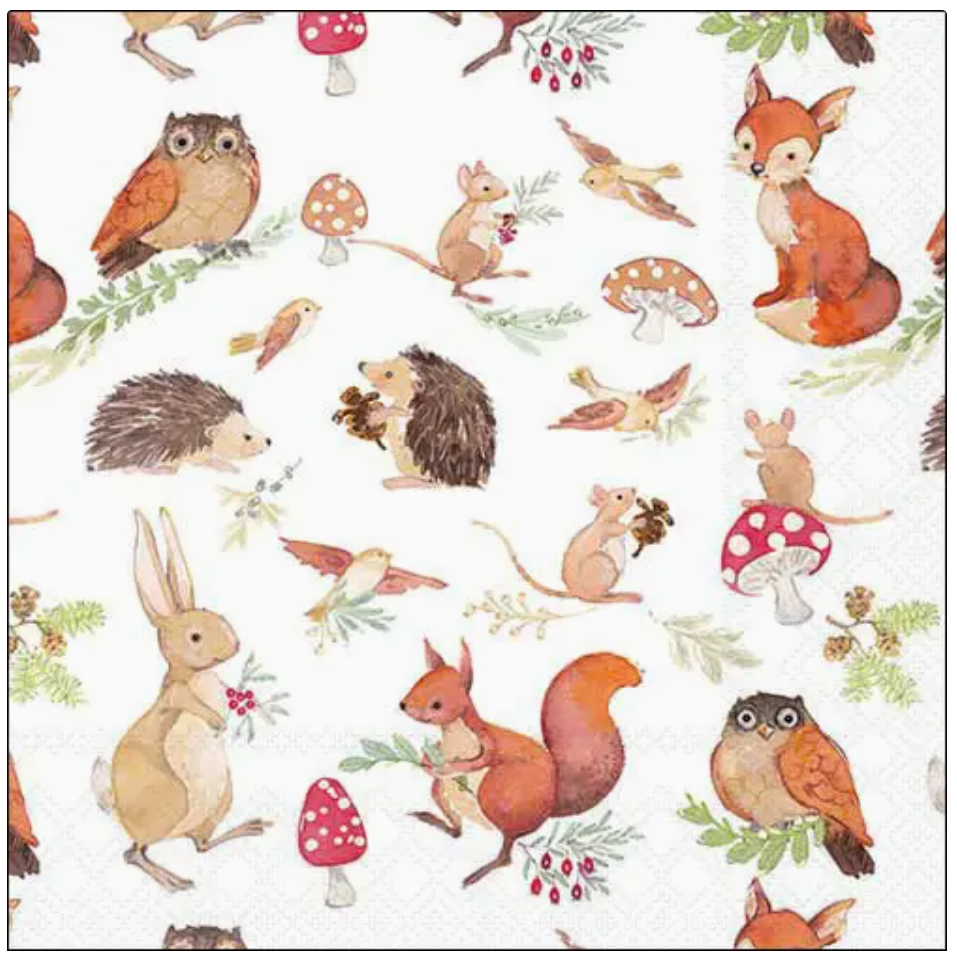 Woodland Animals Large Napkin Pack