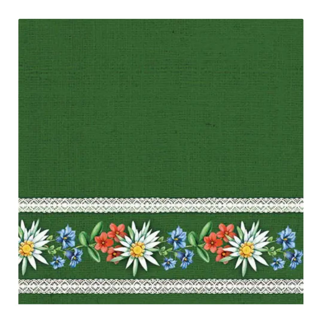 Embroidery Style Cocktail Napkin Pack