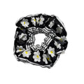 Black Daisy Scrunchie - Large