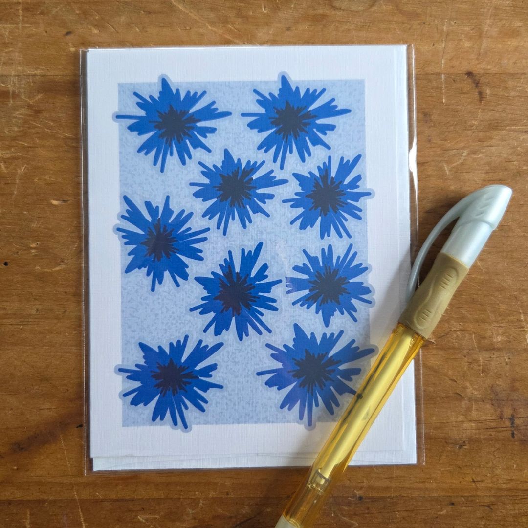 Mighty Blue Rukki / Cornflower Card