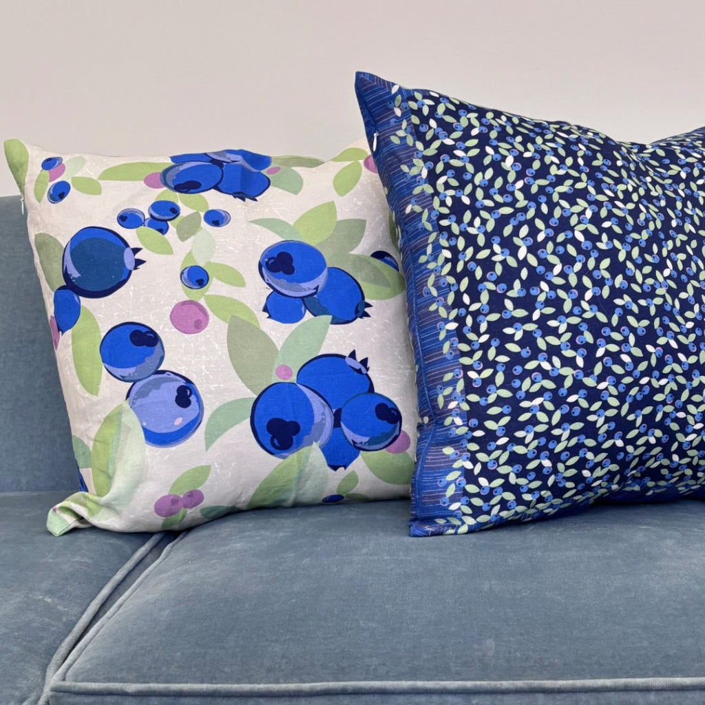 Blueberry Throw Pillow Cover - 100% Linen