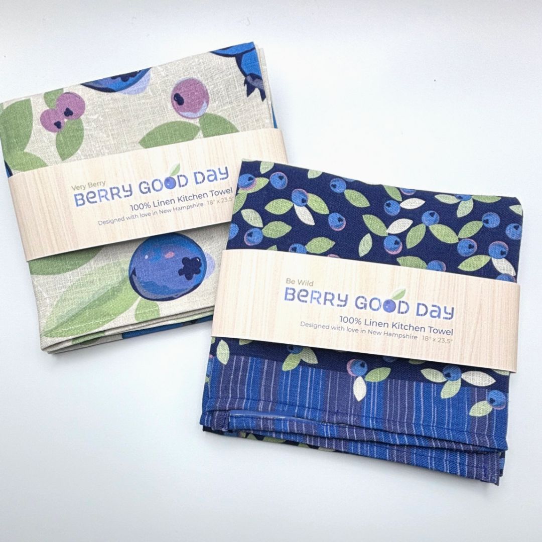 Wild Blueberry - Linen Kitchen Towel