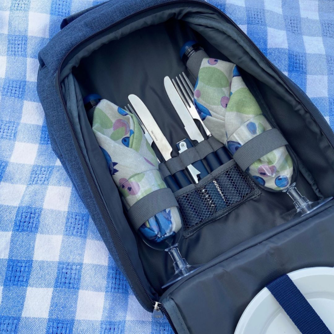 Blueberry Napkin Set in 100% Linen