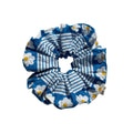 Blue Daisy Scrunchie - Large