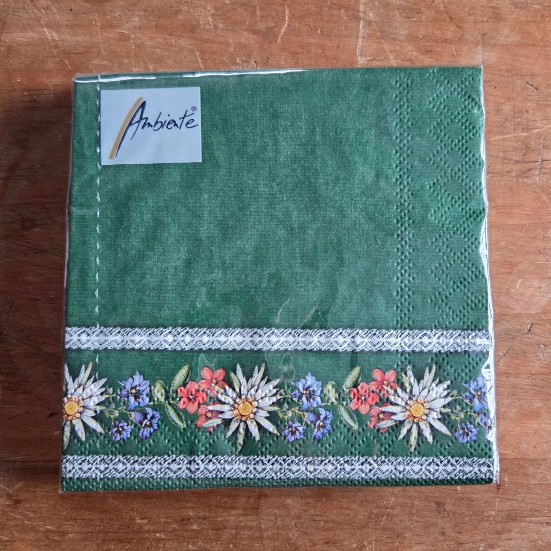 Embroidery Style Cocktail Napkin Pack