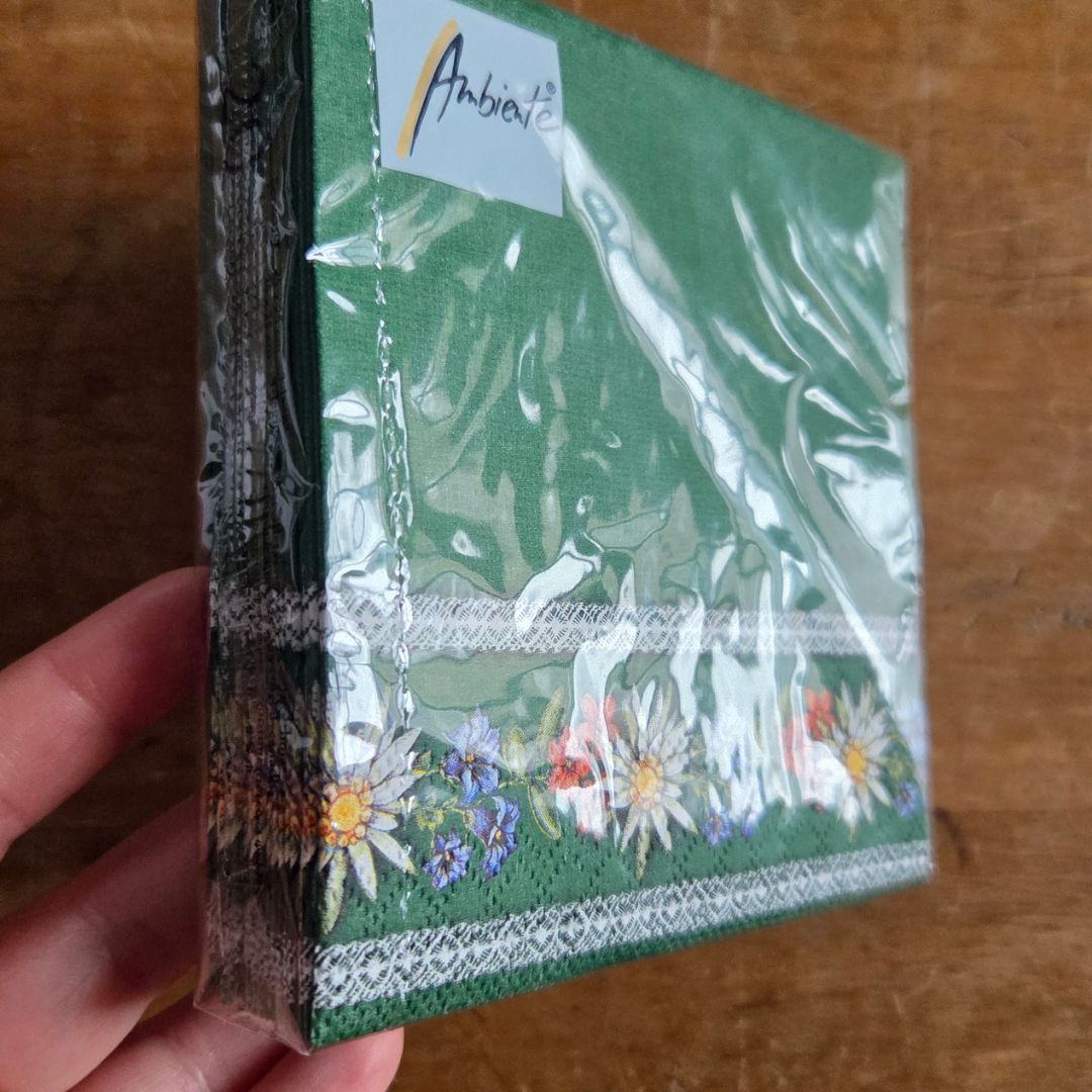 Embroidery Style Cocktail Napkin Pack