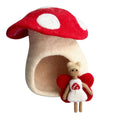 Felt Mushroom Cottage with Fairy