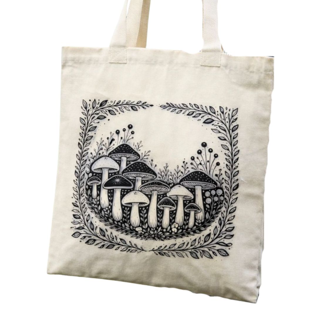 Mushroom Canvas Tote Bag