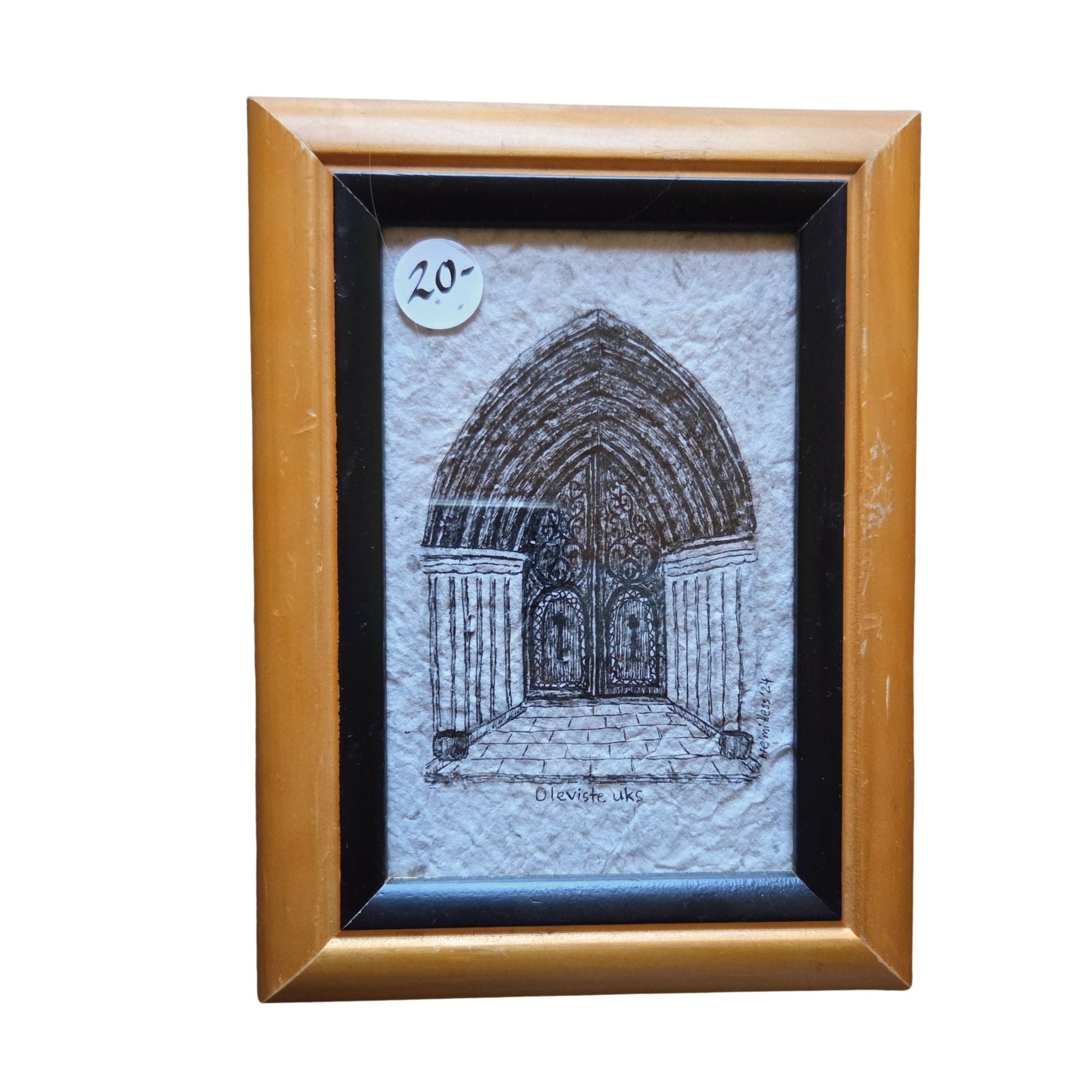 Oleviste Uks - Framed Original Drawing