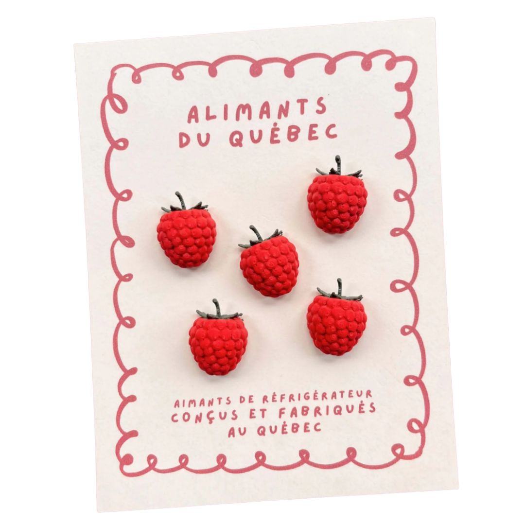 Raspberry Magnet Set of 5