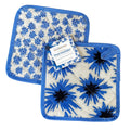 Reversible Cornflowers 100% Linen Pot Holder