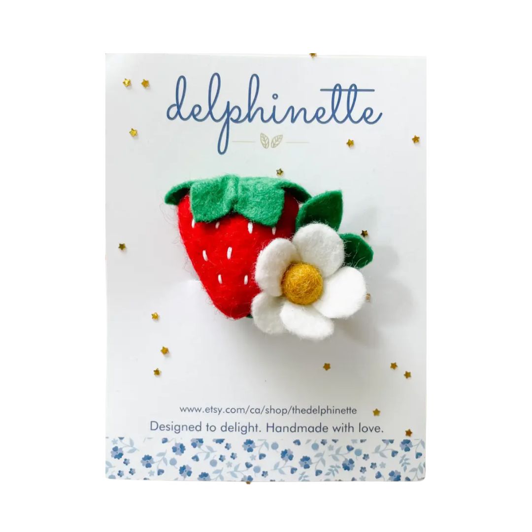 Strawberry & Daisy Hair Tie