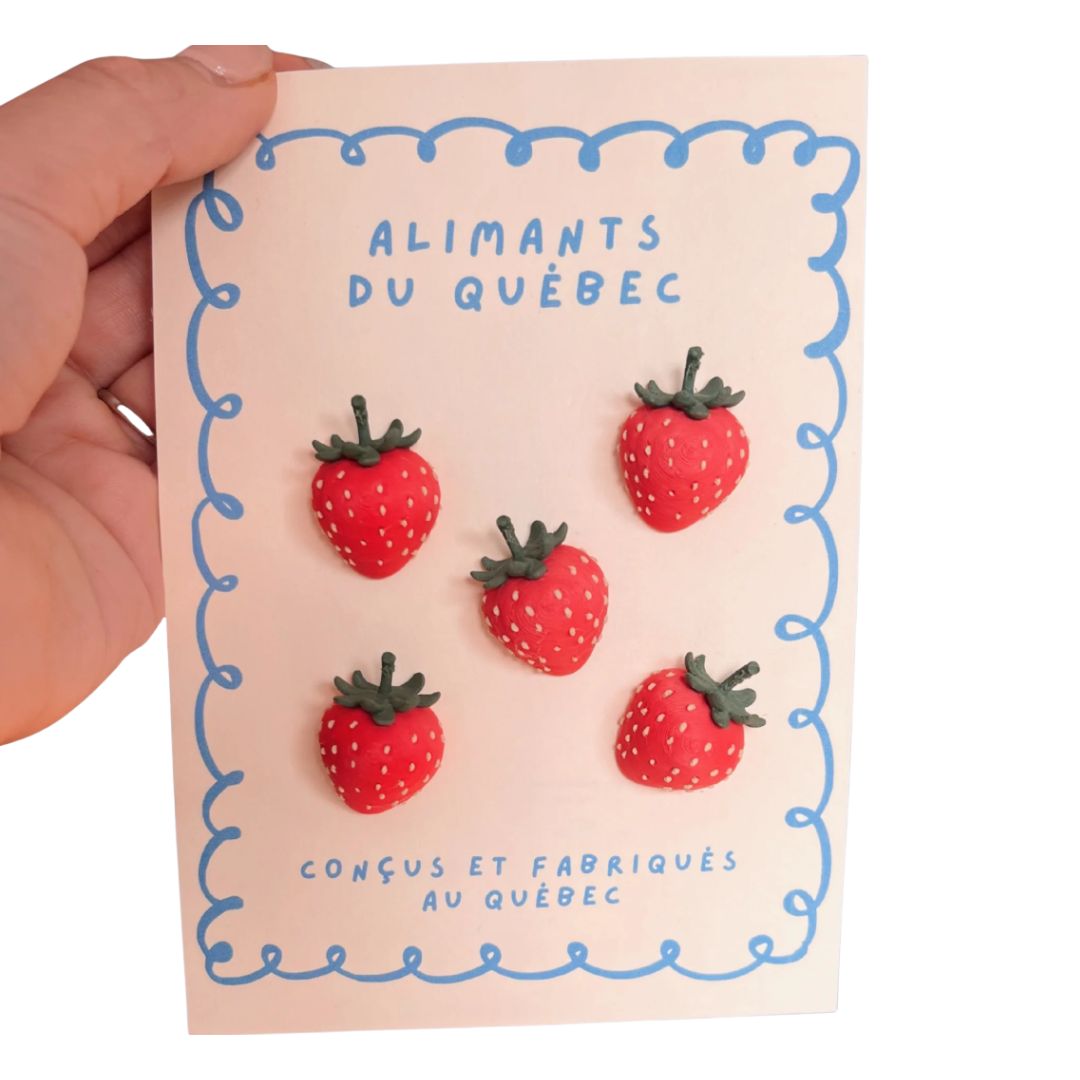 Strawberry Magnet Set of 5
