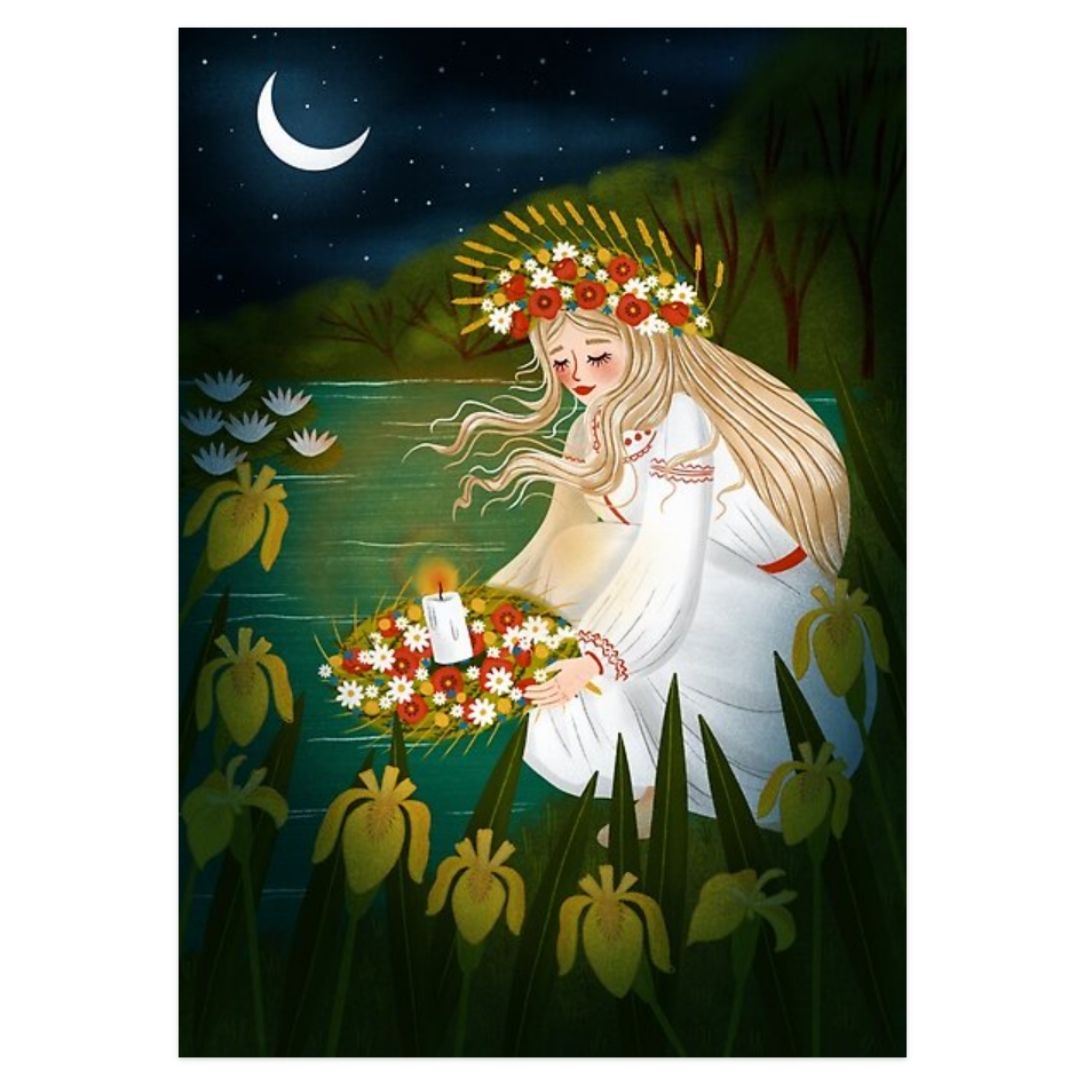 Summer Solstice - Folklore Art Postcard