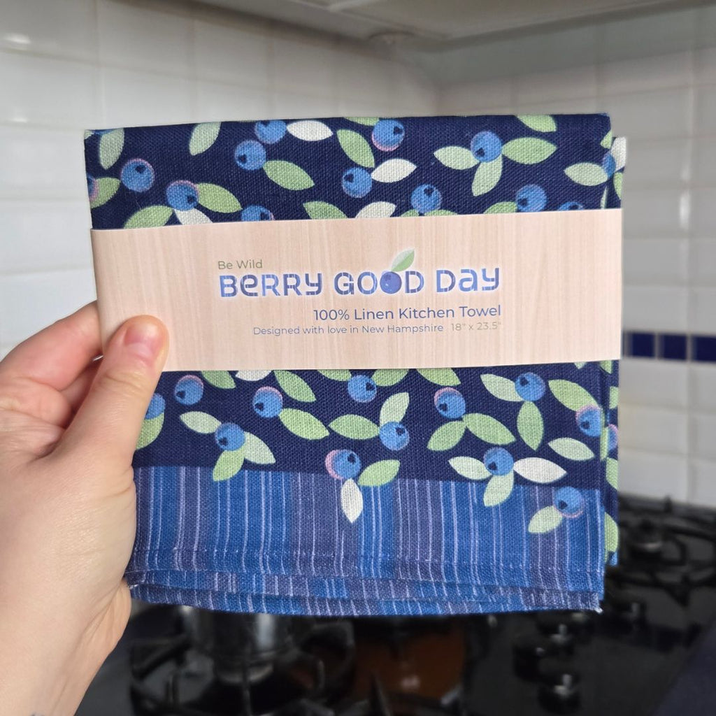 Wild Blueberry - Linen Kitchen Towel
