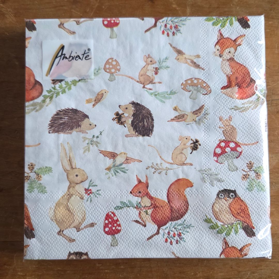 Woodland Animals Large Napkin Pack
