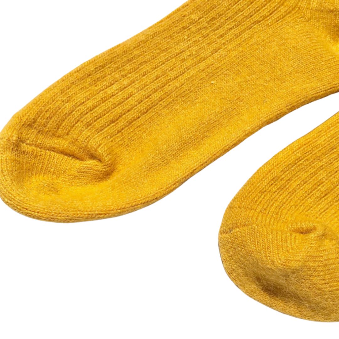 Angora Wool Socks - Yellow